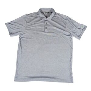 Travis Mathew Golf Polo Shirt‎ Mens Size L Performance Heather Gray